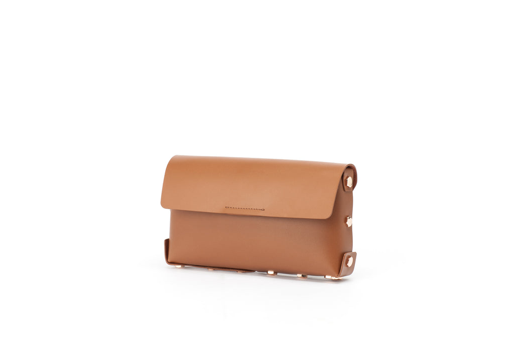 Asmbly Brown Leather Clutch