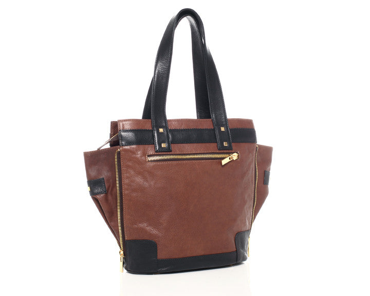 Alexandra Satine, Bleecker, Brown, Chocolate, Handbag, Tote