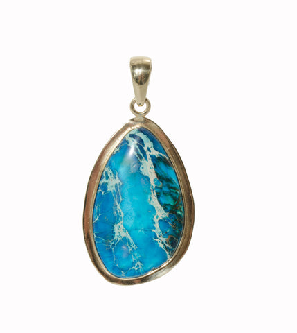 Sterling Silver Sleeping Beauty Turquoise Pendant