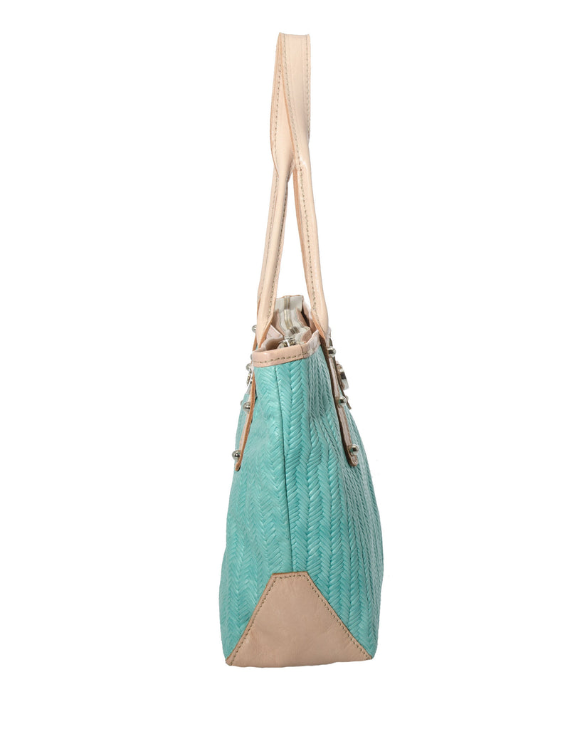 Vin Baker Handbags Casey Tote in Turquoise