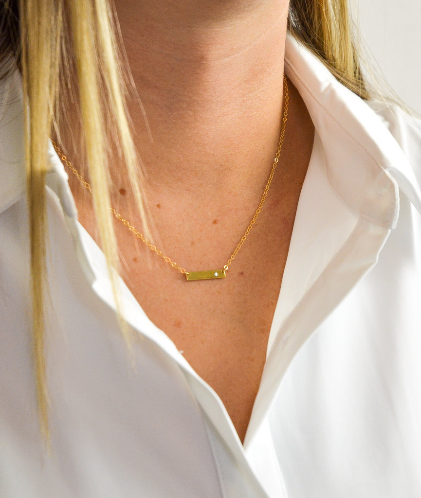 Katie Dean Jewelry Bar with Gem Necklace