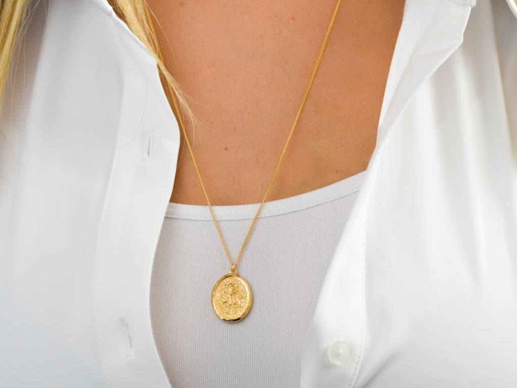 Katie Dean Jewelry Rose Charm Necklace