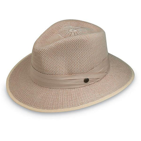 Wallaroo Hat Company - Savannah Brim Hat in Camel/Black Stripes