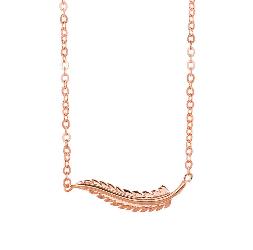 Samantha Faye Small Feather Pendant Necklace
