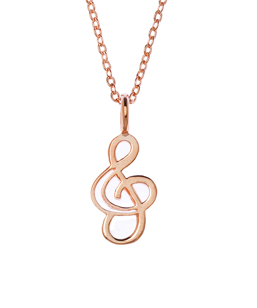 Samantha Faye Small Treble Symbol Necklace
