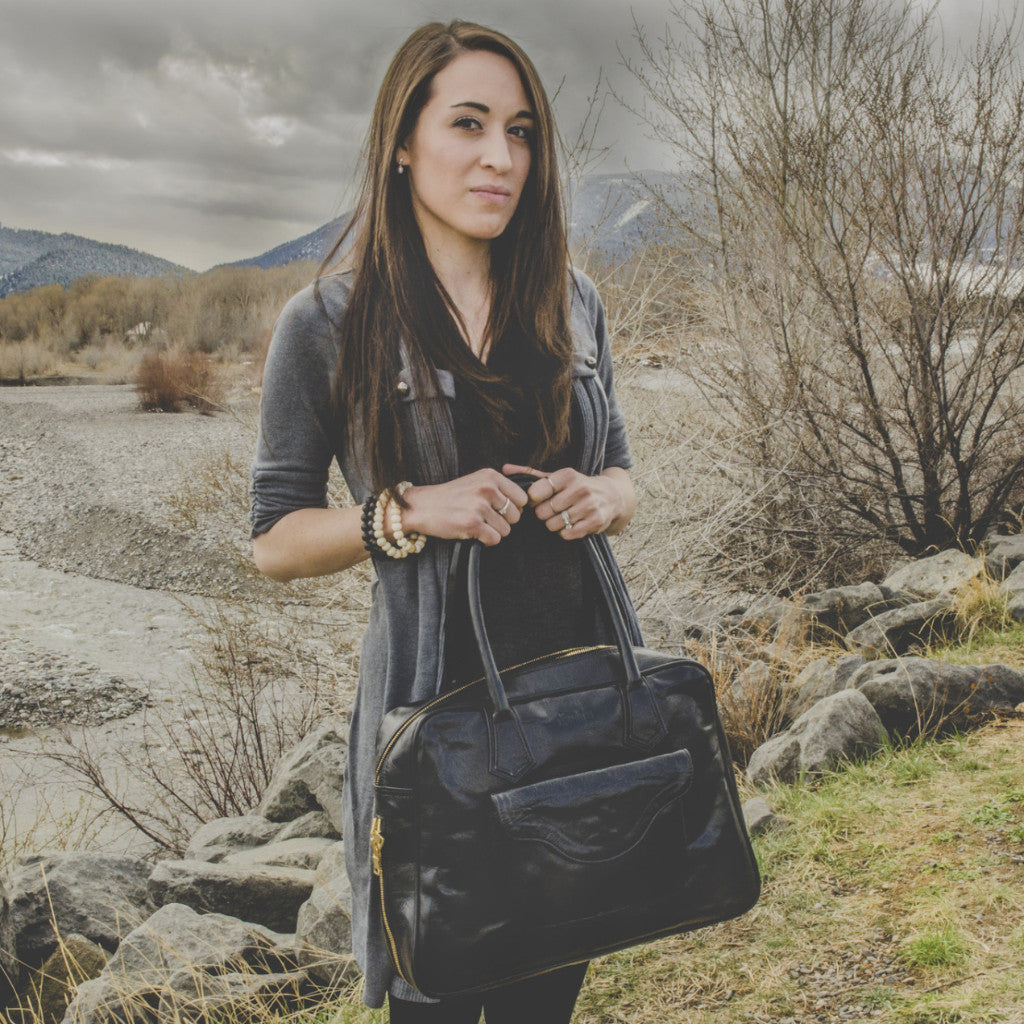 d'andrea handbags Mr. Heartthrob Satchel - Black Patent