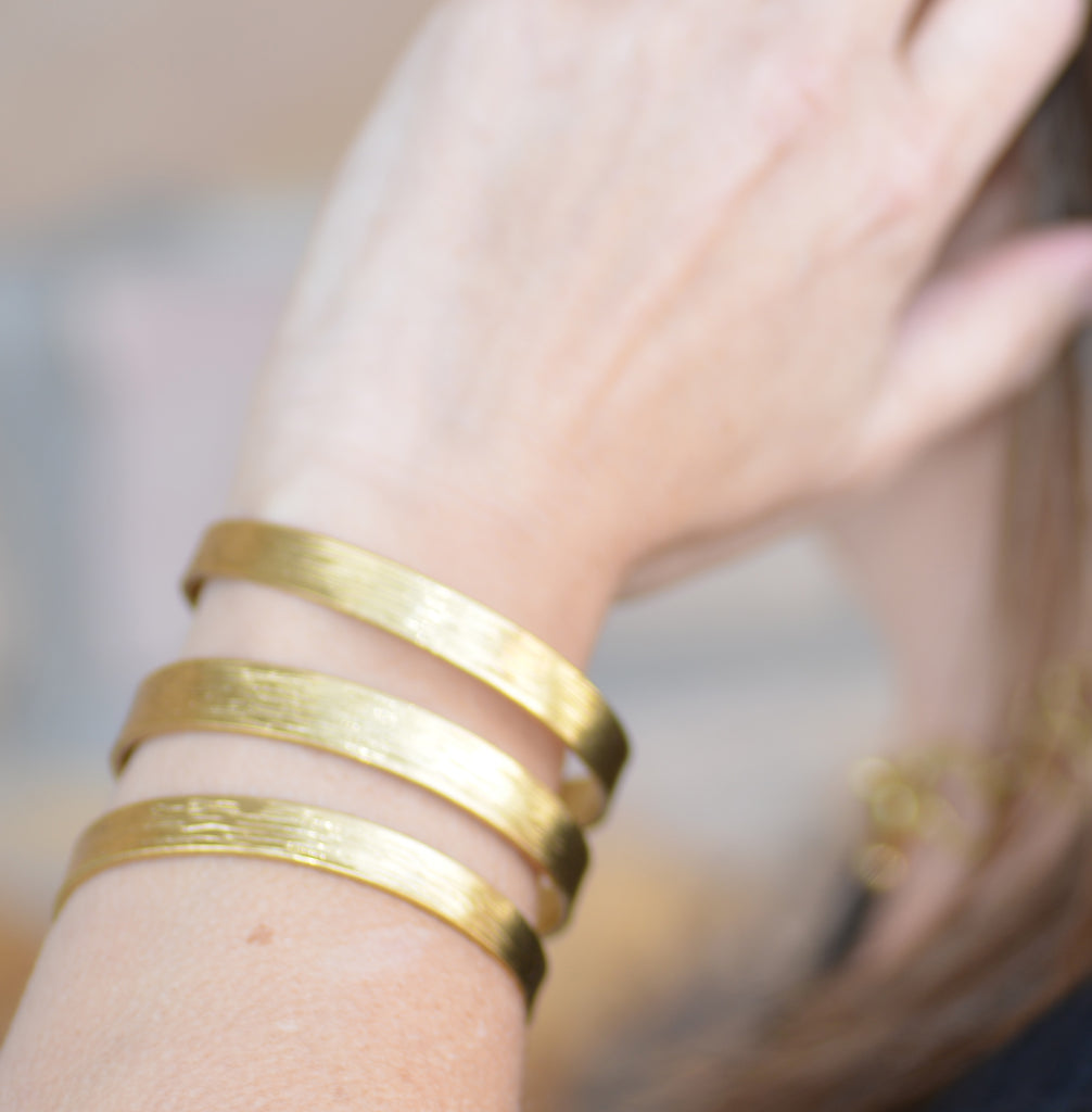 Karine Sultan - 24K Gold Plated Asymmetrical Cut-Out Cuff