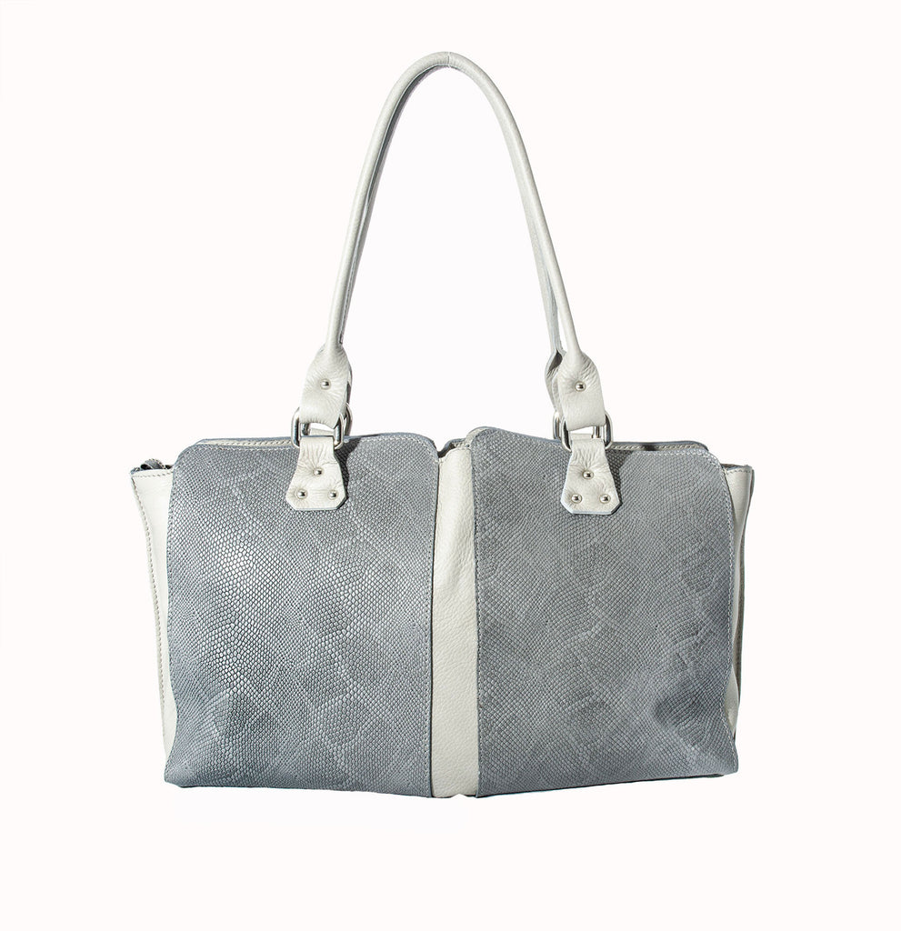 Vin Baker Handbags Lauren: Ash Serpent/Light Gray Sauvage