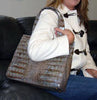 Marnie Bugs Textured Leather Vanessa Handbag (Cielo)