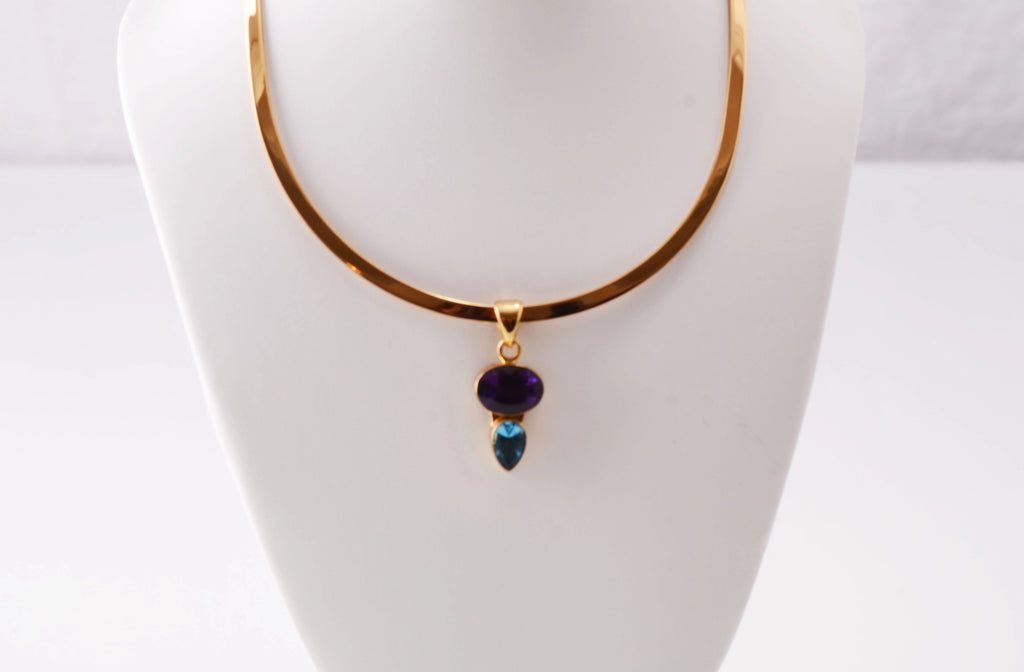 Alchemia Amethyst & Blue Topaz Pendant