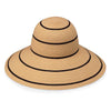 Wallaroo Hat Company Savannah Brim Hat: Camel/Black Stripes