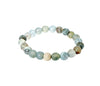 Sisco Berluti Small Blue Multi Faceted Round Beaded Bracelet with Stardust Accent