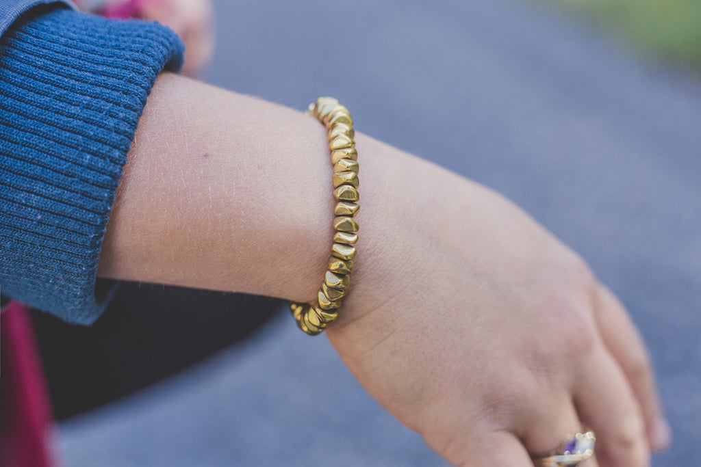 Sisco Berluti Nugget Beaded Bracelet with Gold Stardust Accent