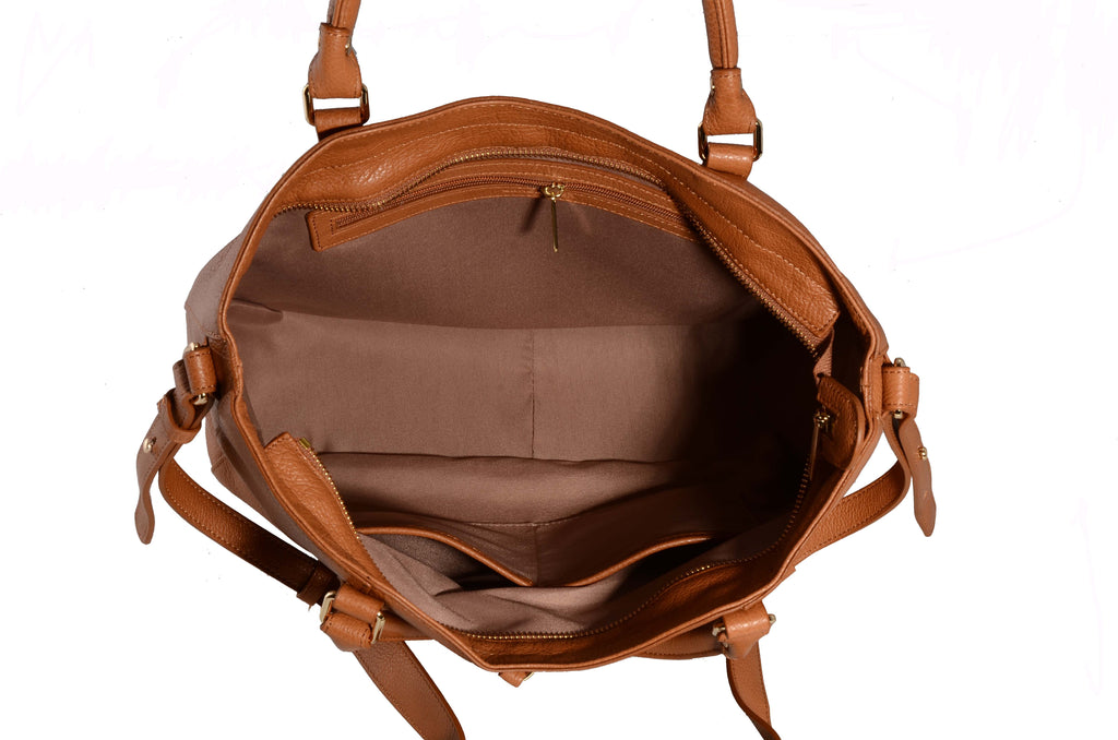 Lancaster Dune Handle Bag Camel
