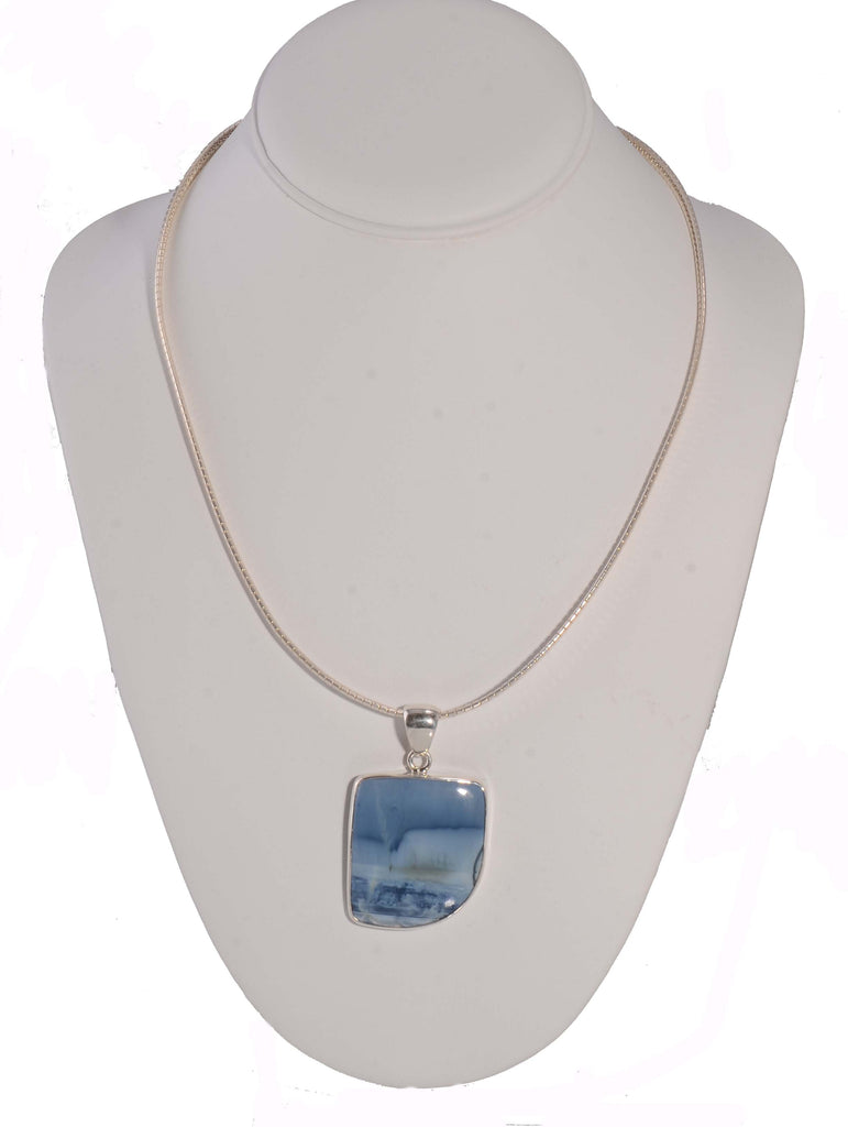Blue Opal Pendant Square