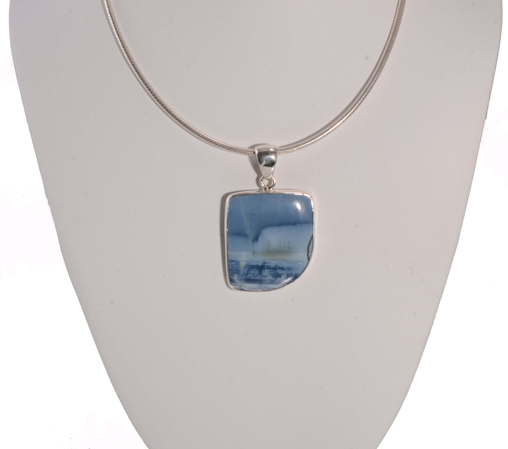 Blue Opal Pendant Square
