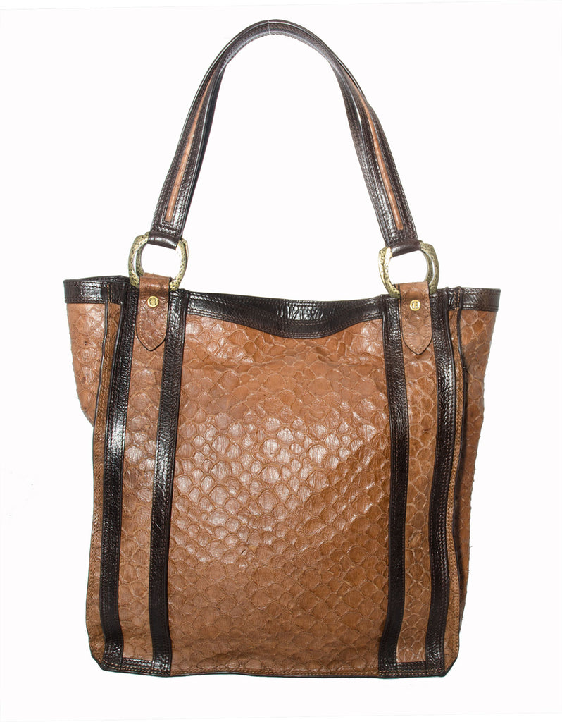 Catherine Adair Brown Snake Pandora Handbag