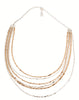 Karine Sultan Rose Gold & Silver Beaded Necklace