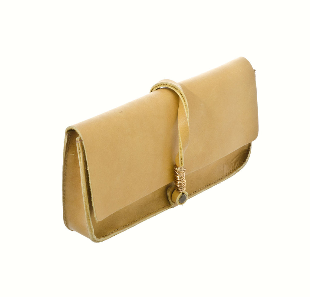 Jo Handbags Dakota Clutch in Mustard Unique Style