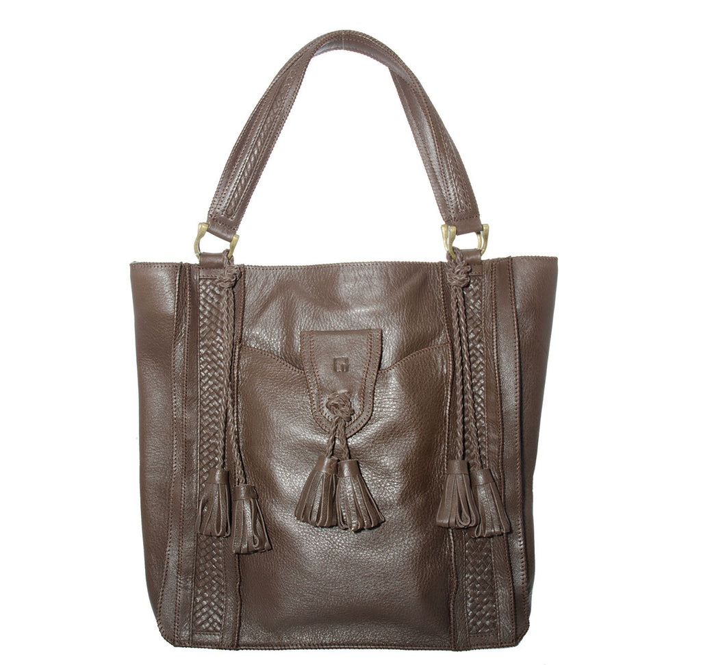 Catherine Adair Espresso Snake Pandora Handbag