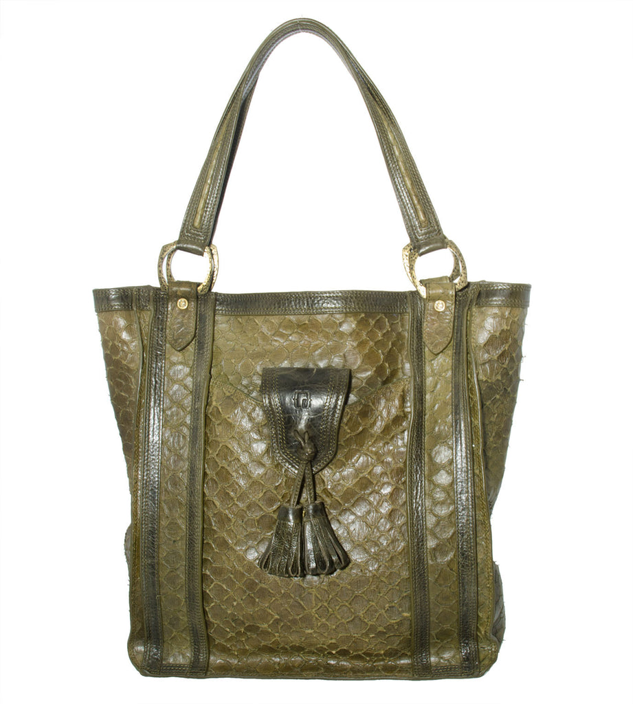 Catherine Adair Green Snake Pandora Handbag