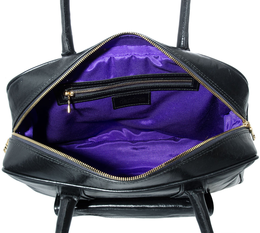 d'andrea handbags Mr. Heartthrob: Black Patent Handbag