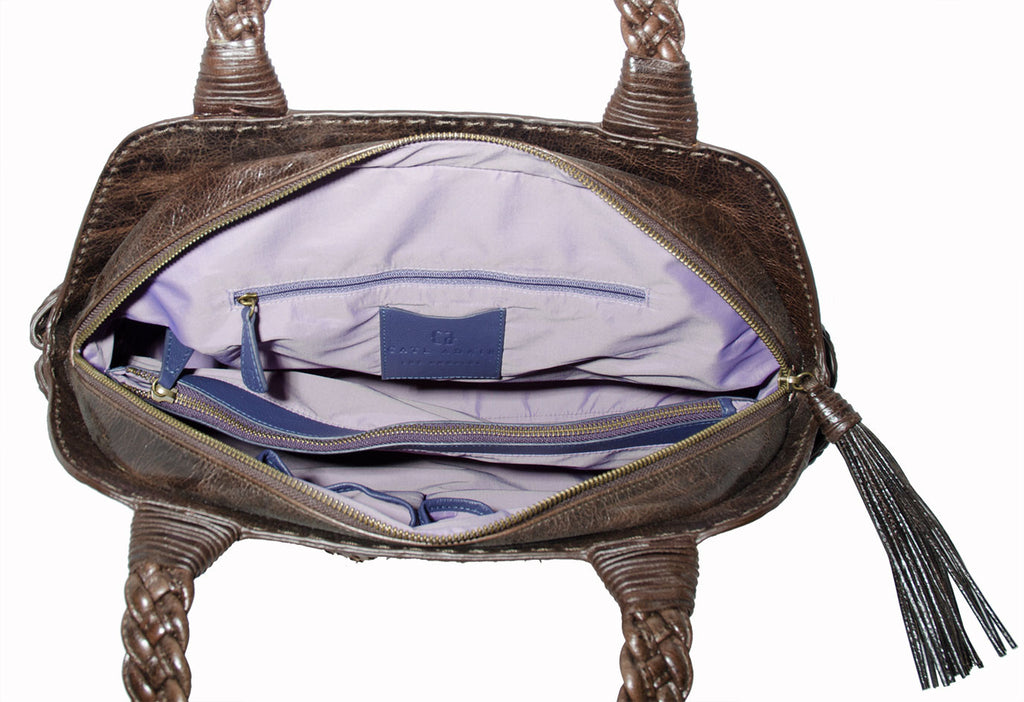 Catherine Adair Brown Snake Sequoia Handbag