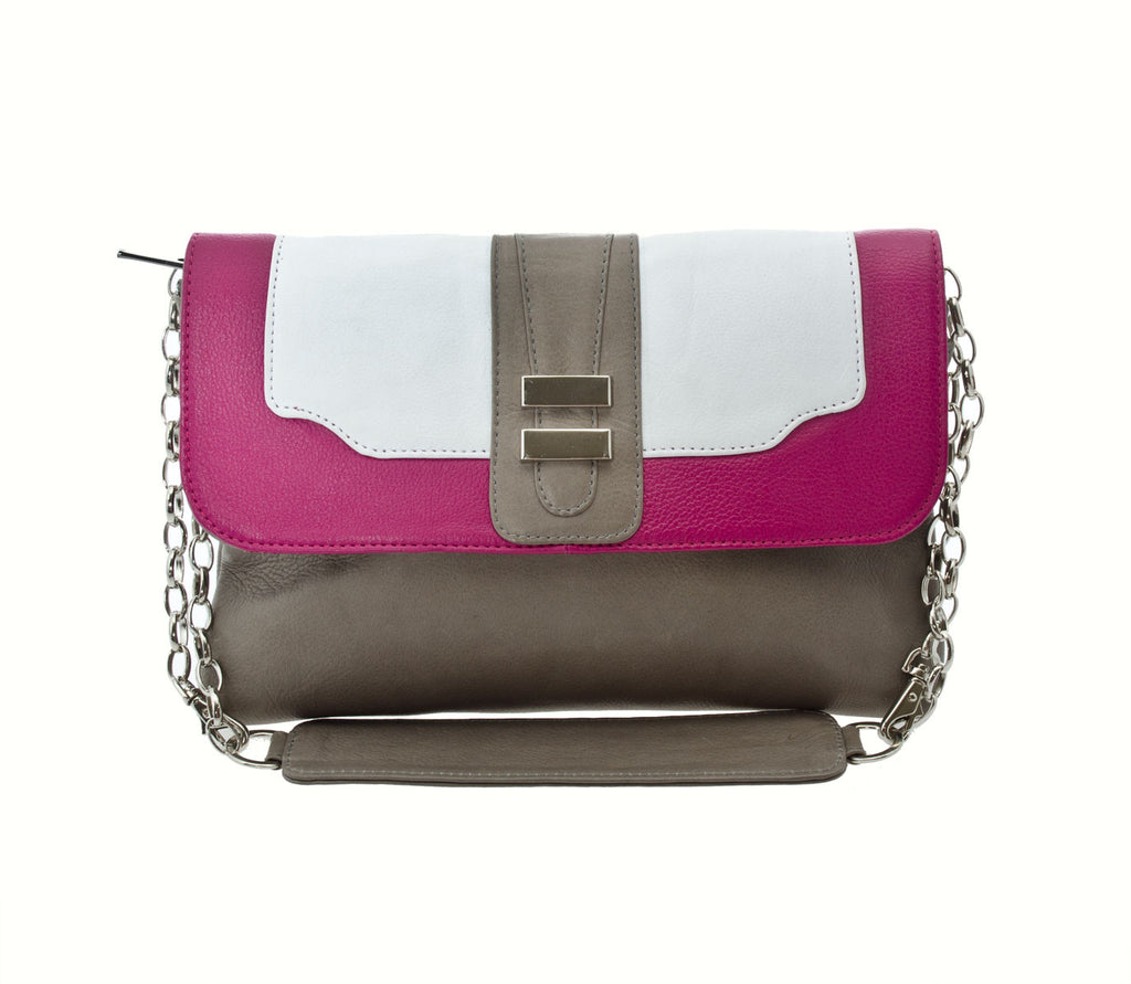 Alexandra Satine, Jay St., Handbag, Crossbody, Handbag Tailor, womens, Magenta, Gray, White