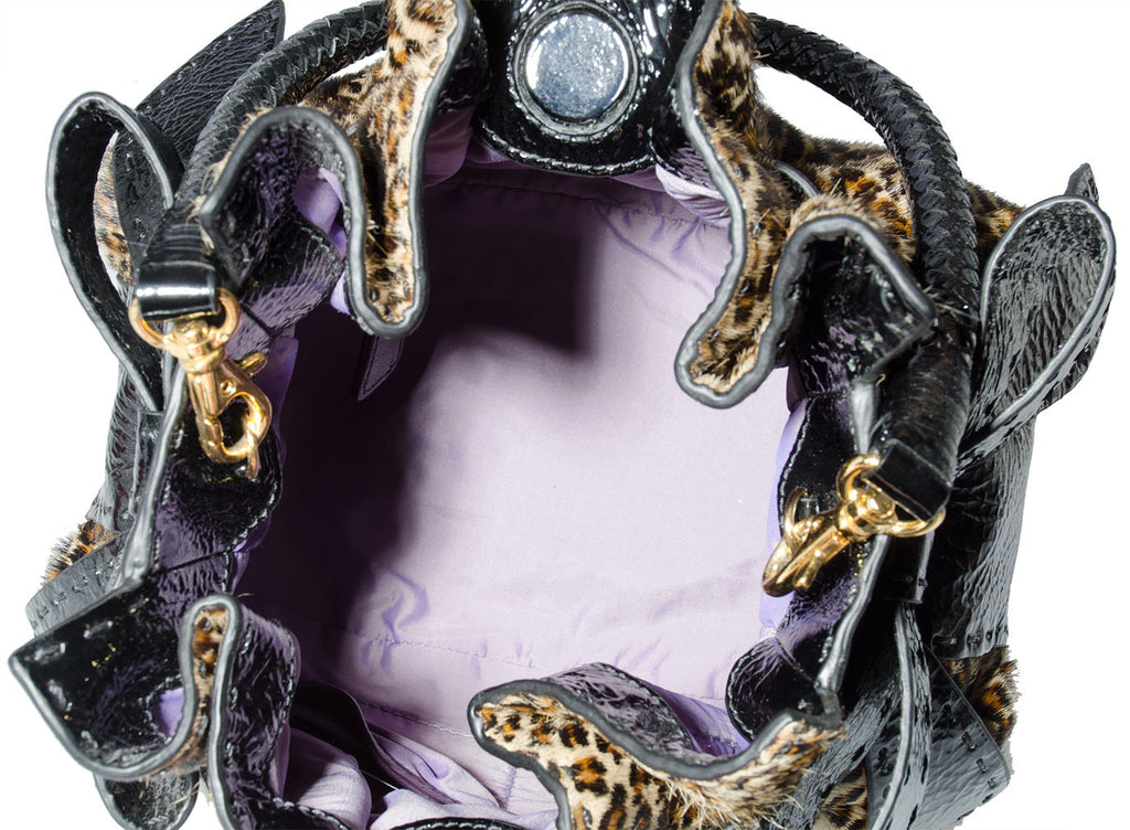 Catherine Adair Betula Pouch Leopard magnetic closure