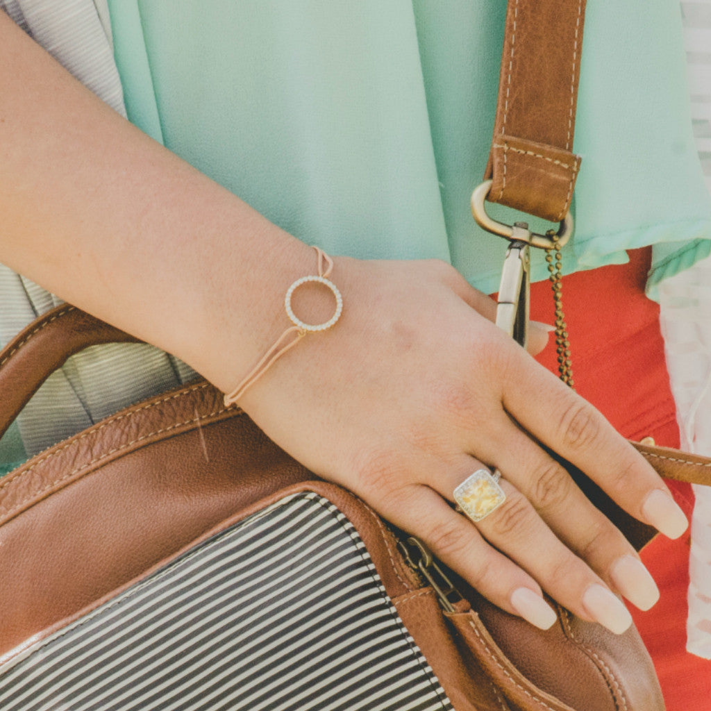Simple, Sophisticated Dafne Eternal Crystal Bracelet in Old Pink