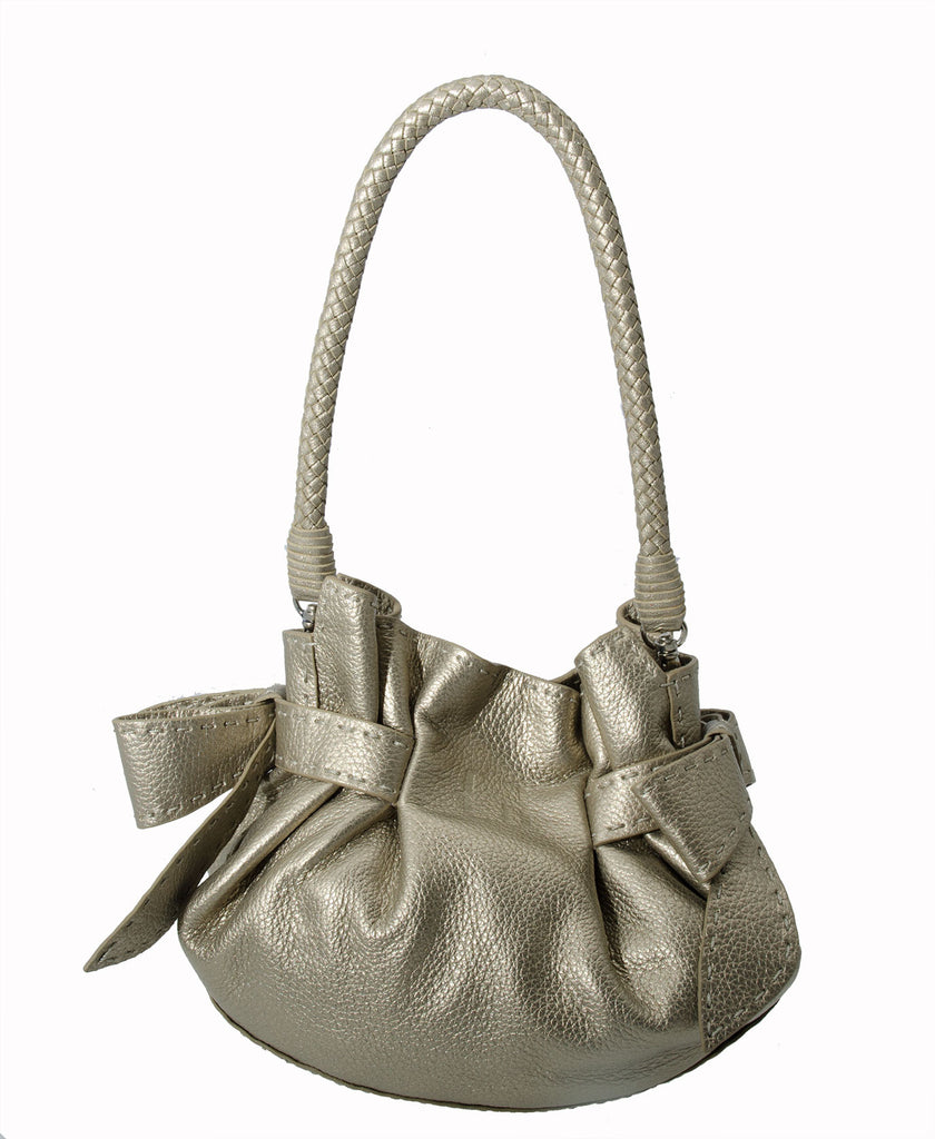 Catherine Adair Betula Leather Pouch Pewter