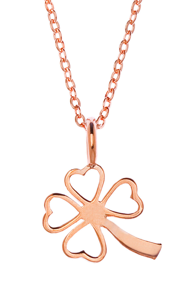 Samantha Faye Small Clover Pendant Necklace in Gold (various)