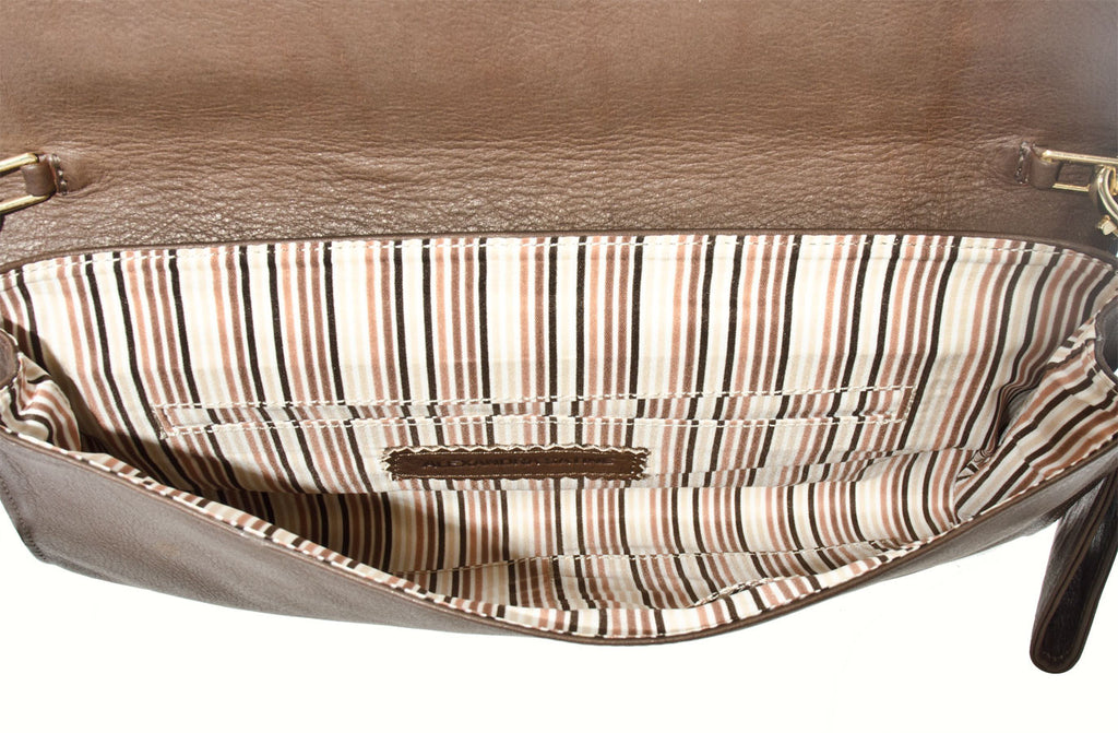 Alexandra Satine, Toledo, Crossbody, Clutch, Brown, leather