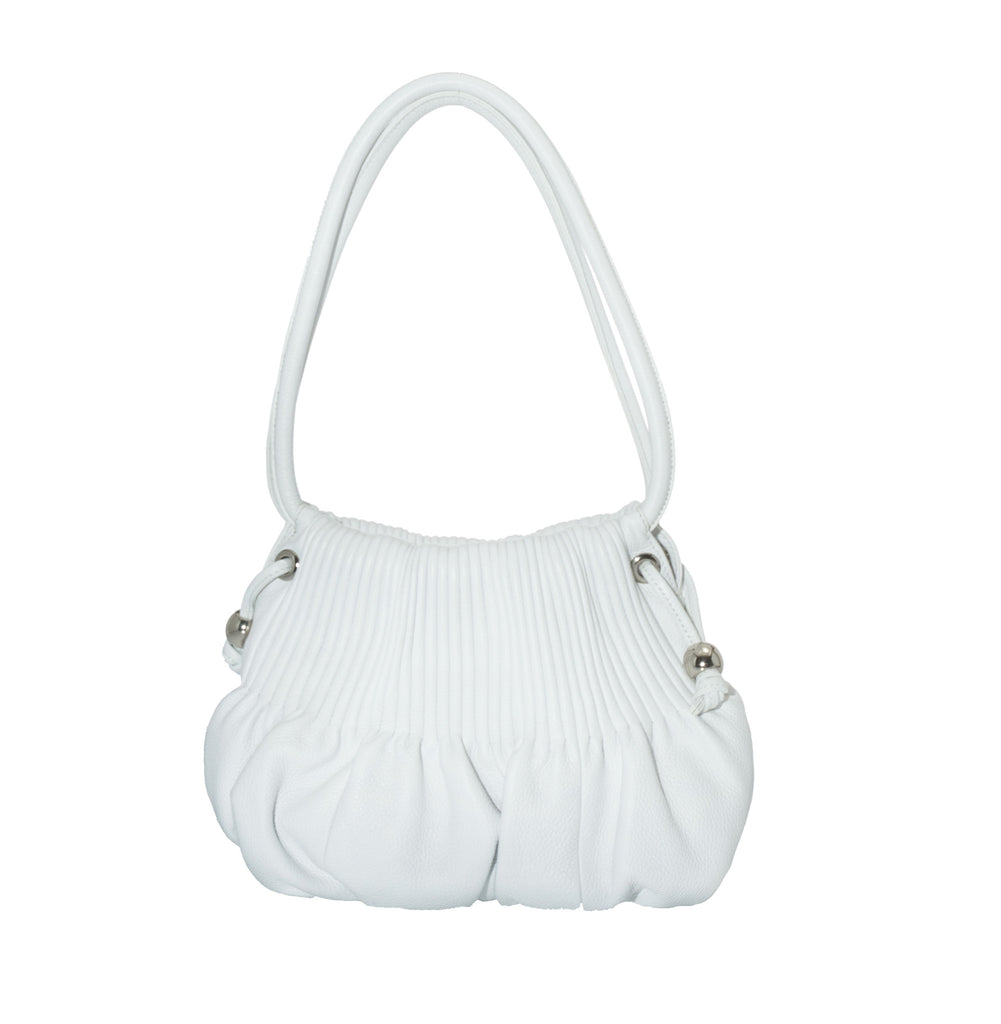 Bodhi petite white leather handbag 