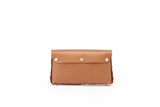 Asmbly Brown Leather Clutch Reverse