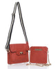 3-in-1 luxury soft leather Alexandra Satine designer crossbody 