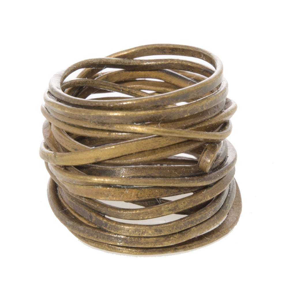 Jo Handbags Brass Wire Wrapped Ring