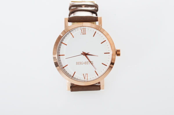 BERG+BETTS Watch Original Rose Gold and Brown