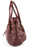 Studded Burgundy Leather Viva of California Shoulder Bag