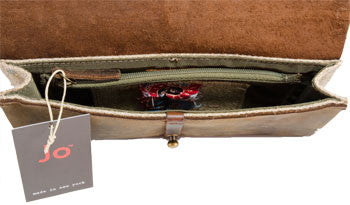 Jo Handbags Boot Leather Wallet Brown fold wallet