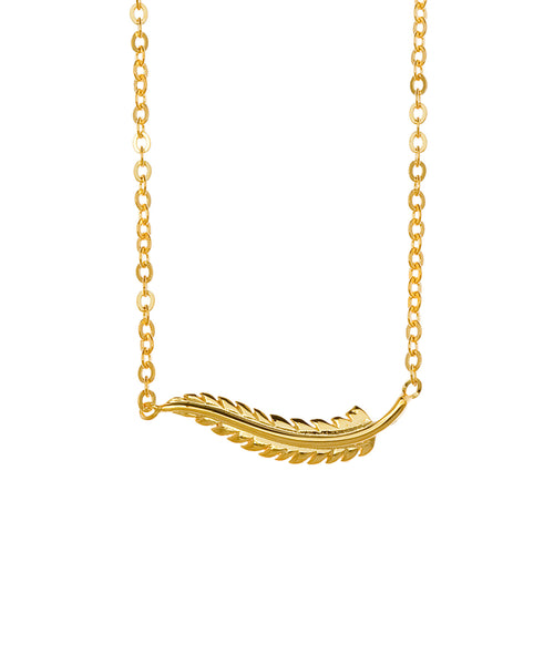 Samantha Faye Small Feather Pendant Necklace