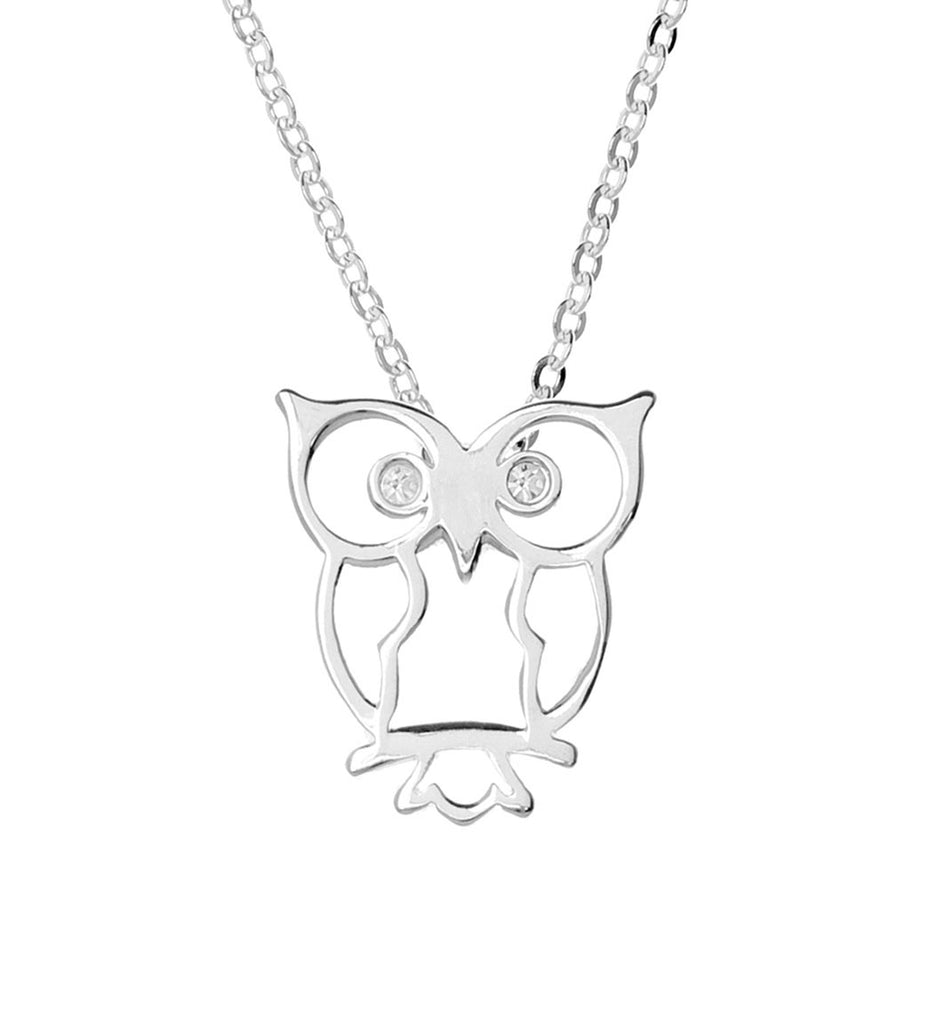 Samantha Faye Small Owl Pendant Necklace with Crystals