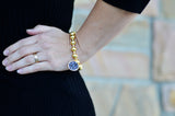 Karin Sultan 24-kt gold-plated pewter and rhinestones Louna bracelet