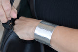 Karine Sultan Collection - Silver Plated Hammered Cuff Bracelet