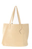 Kyla Joy Tote Bag in Beautiful Suede Like Cream Colored Leather