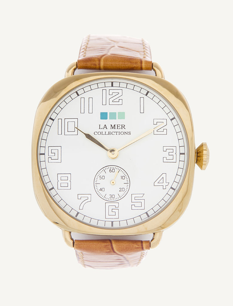 Tan- Gold Vintage Oversize Watch