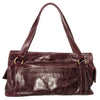 Marnie Bugs Versatile Sleek handbag, Marnie Bugs Eggplant Leather shoulder purse