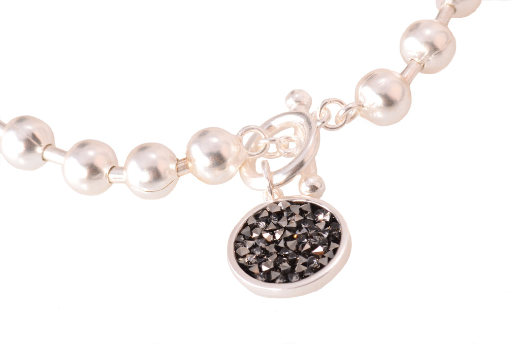 Karine Sultan Sterling Silver-Plated Bead Necklace