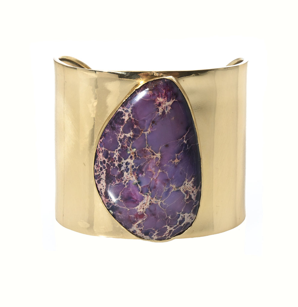 Charles Albert Jewelry Purple Jasper Solid Cuff