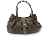 Viva of California Designer Handbag - Brown Leather